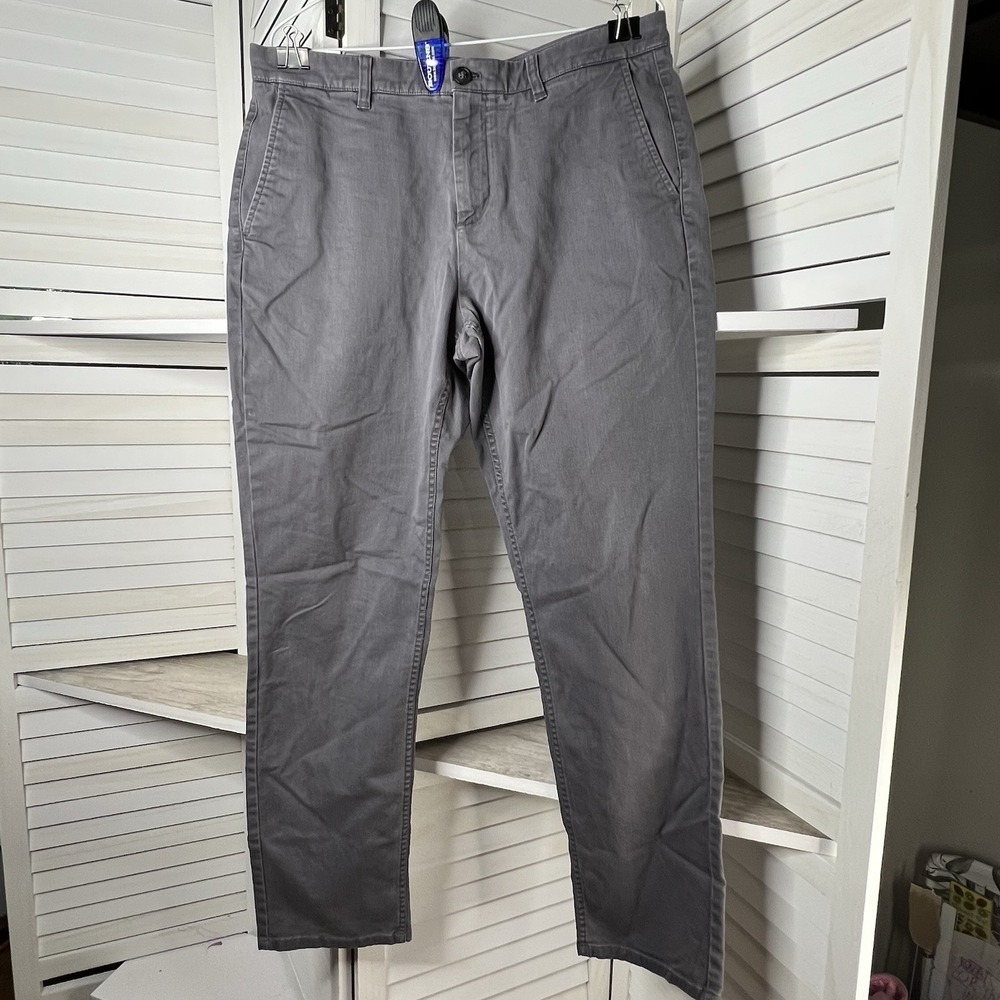 Hawker Rye Athletic Fit Stretch Chino Pants Gray 34x30‎ Men's Casual